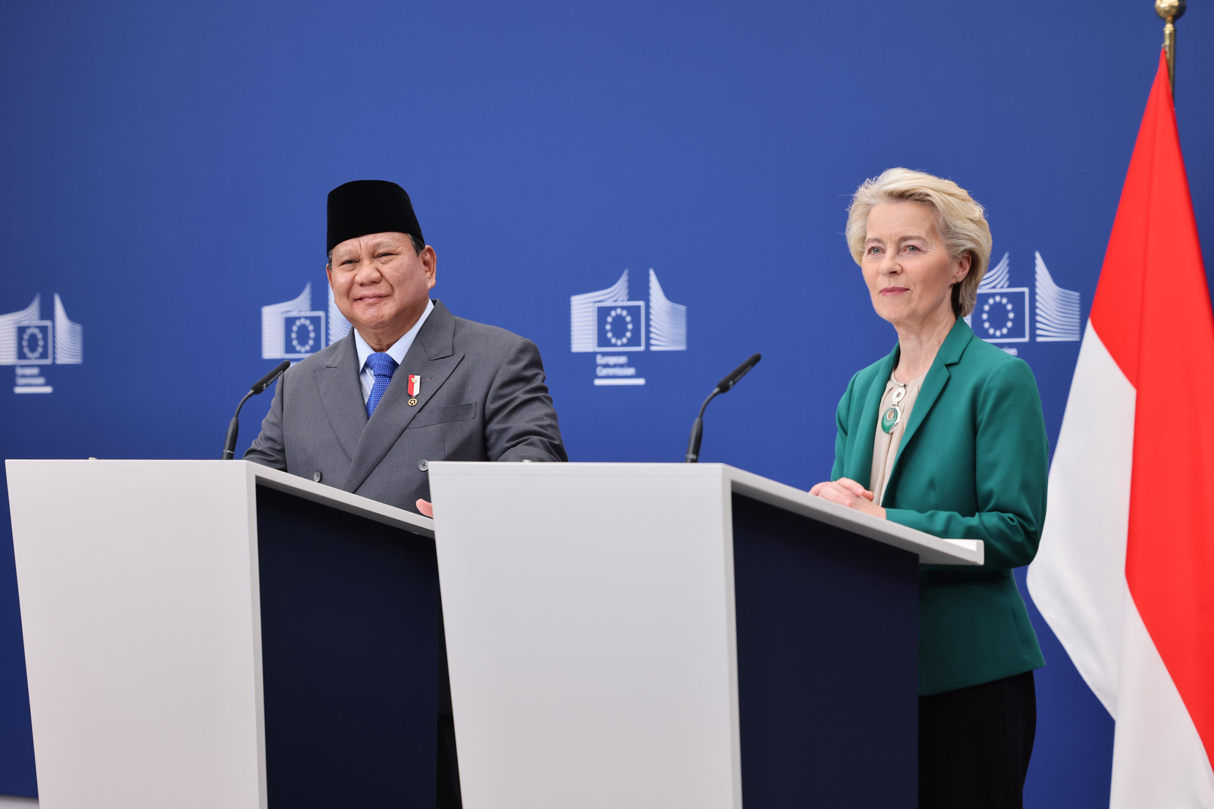 Presiden Prabowo Subianto bertemu Presiden Komisi Eropa Ursula von der Leyen (SinPo.id/Tim Media)