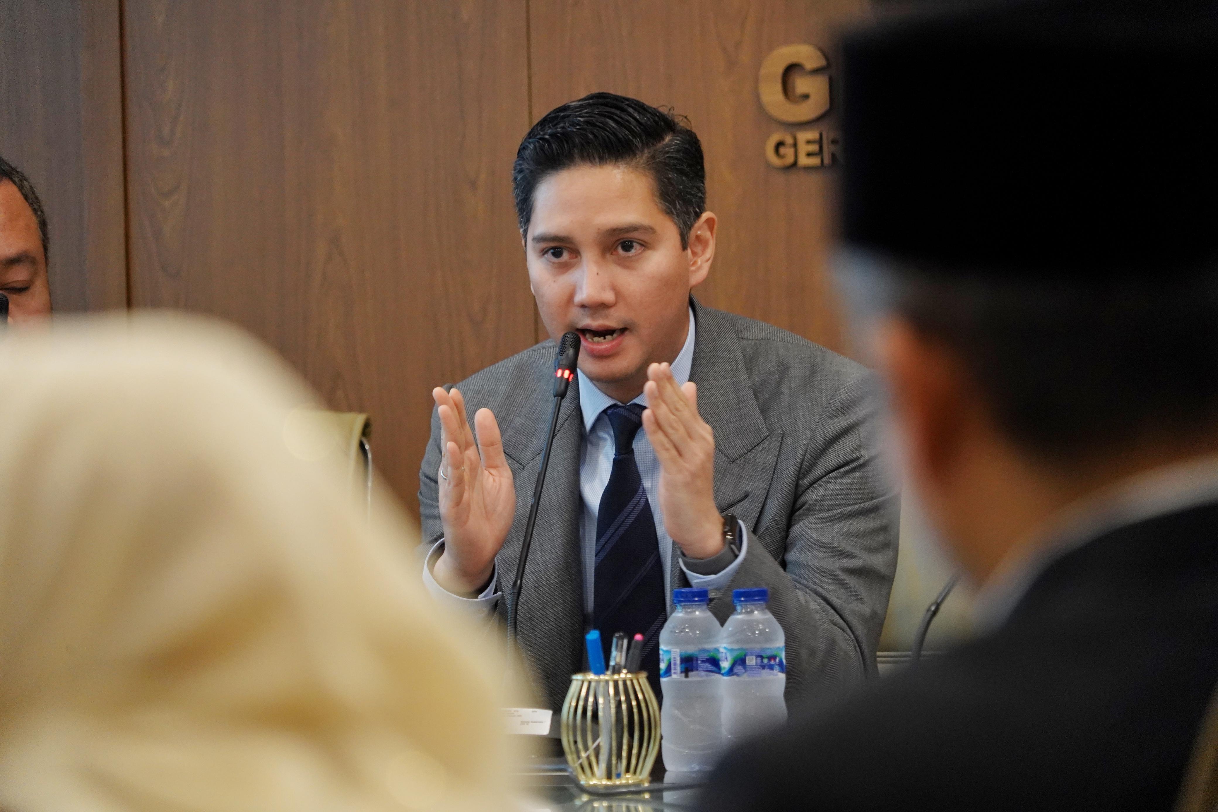 Ketua Fraksi Partai Gerindra DPR RI Budisatrio Djiwandono  (SinPo.id/Setpres)