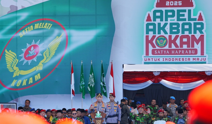 Kapolri Jenderal Polisi Listyo Sigit Prabowo di Apel Akbar Kokam (SinPo.id/ Dok.Polri)