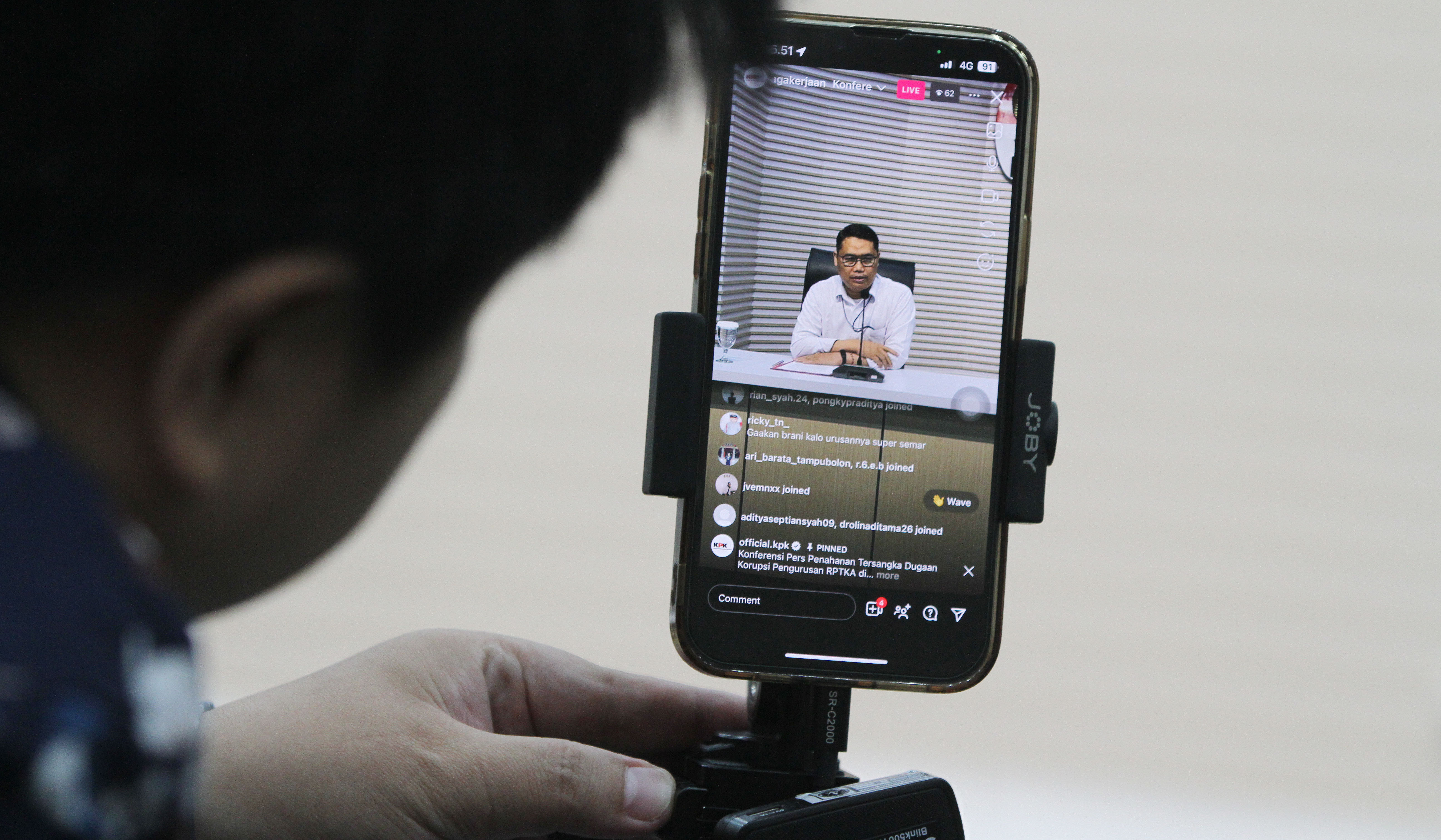 Konferensi pers penahanan tersangka Kemnaker. (Agus Priatna/SinPo.id)