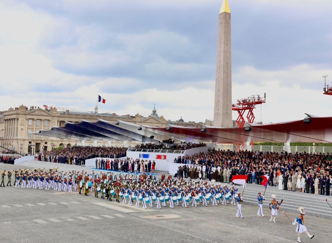 Satgas Patriot II Indonesia di Bastille Day 2025 (SinPo.id/Setpres)