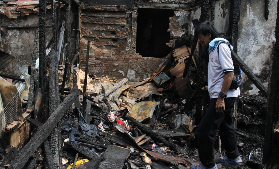 Lokasi kebakaran di kawasan Bukit Duri, Tebet (SinPo.id/ Agus Priatna)