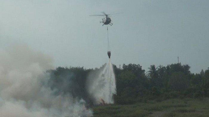Pengendalian kebakaran hutan dan lahan (Karhutla) di Provinsi Riau. (SinPo.id/Puspen TNI)