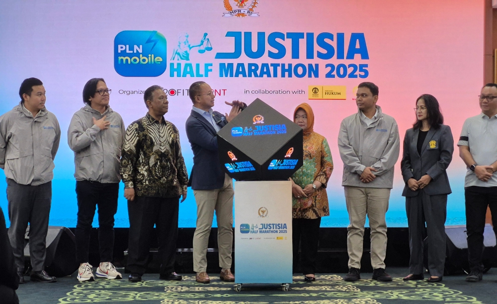 Peluncuran MPR RI - FHUI - PLN Mobile Justisia Half Marathon 2025 (SinPo.id/ Galuh Ratnatika)