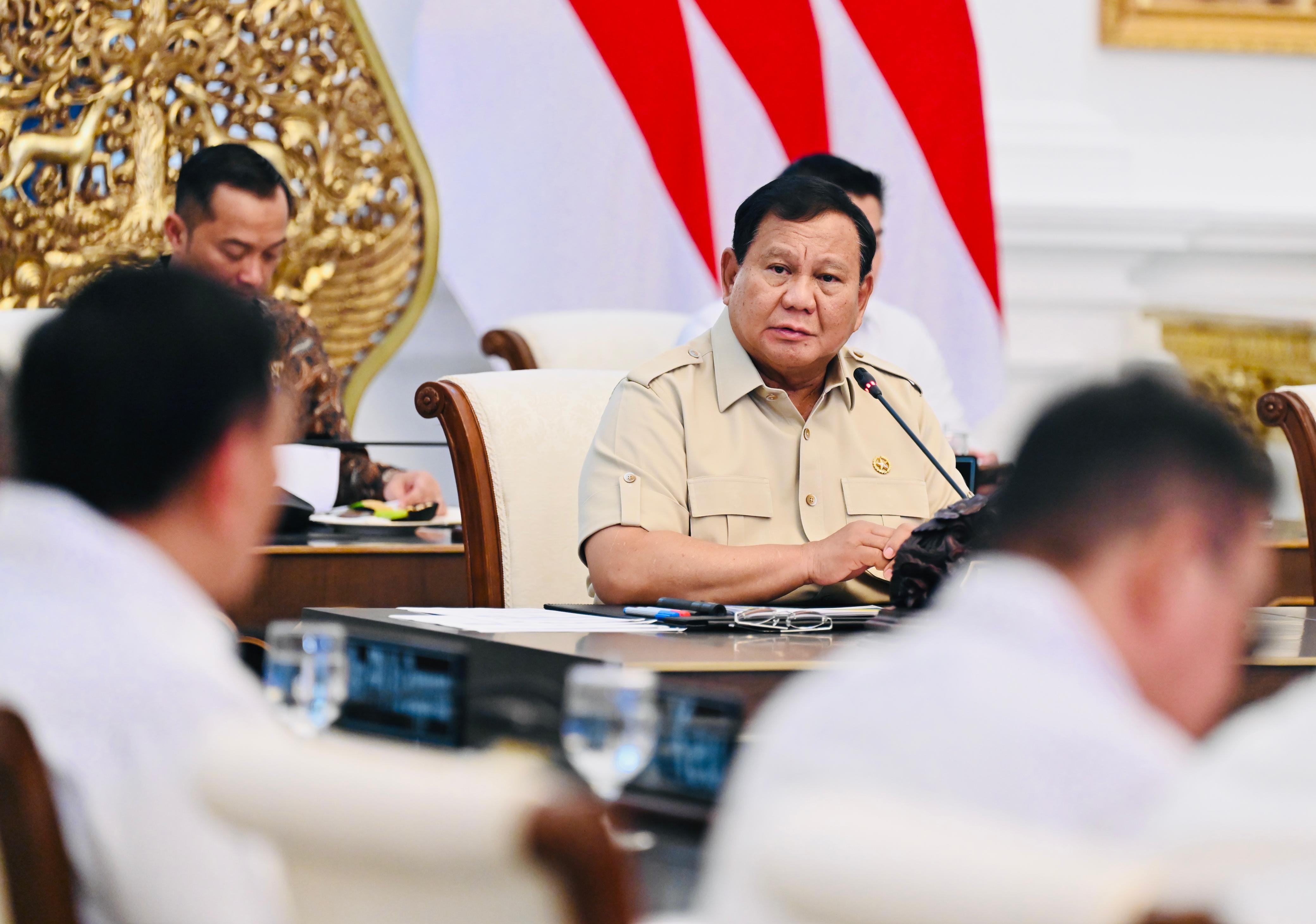 Presiden Prabowo Pimpin Ratas di Istana Negara (SinPo.id/Setpres)