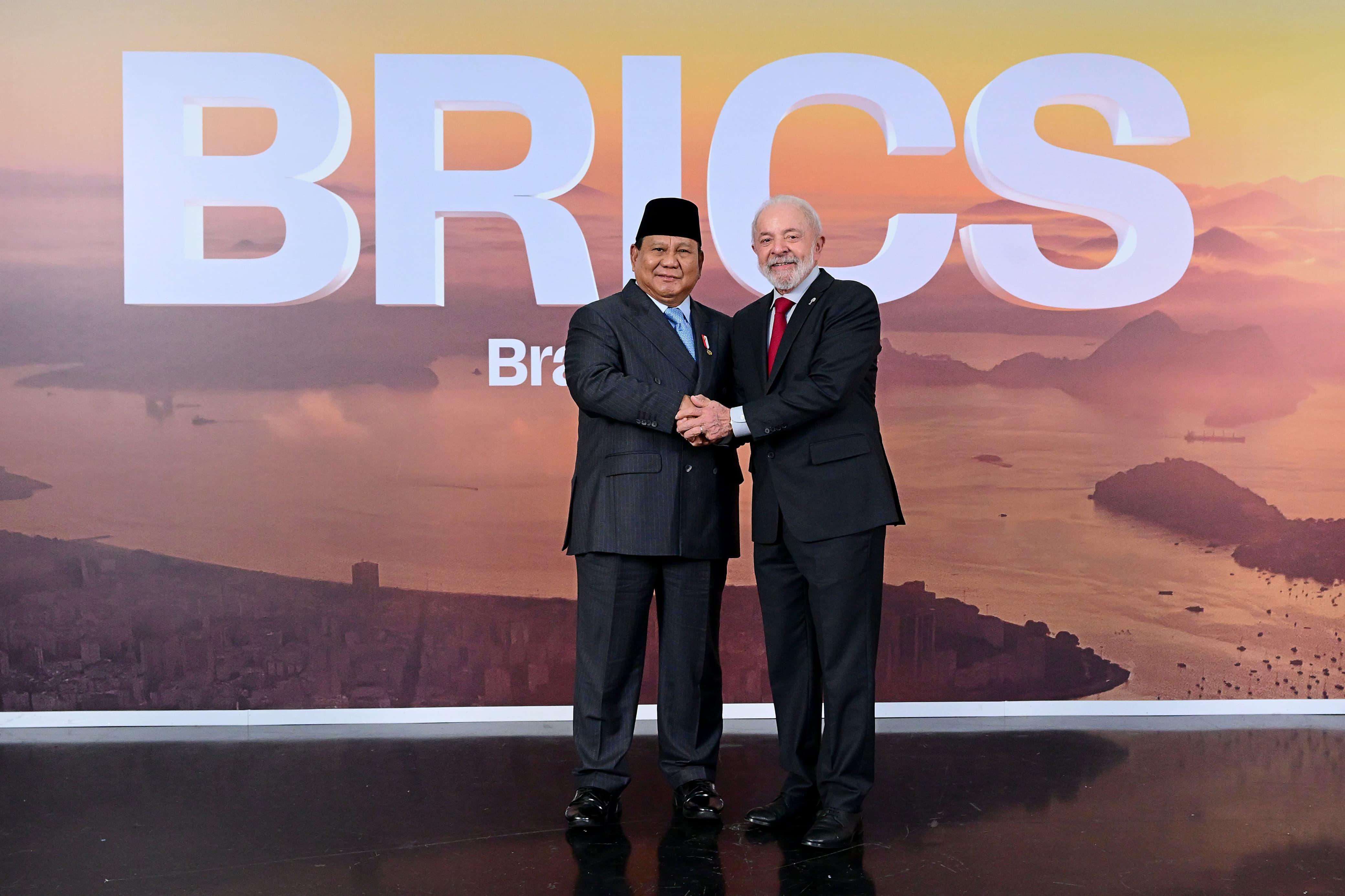 Presiden Prabowo bersama Presiden Brasil Luiz Inácio Lula da Silva (SinPo.id/Setpres)