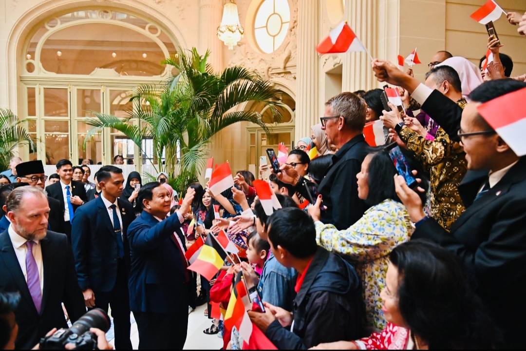 Presiden Prabowo Sapa Diaspora Indonesia di Brussel (SinPo.id/Setpres)
