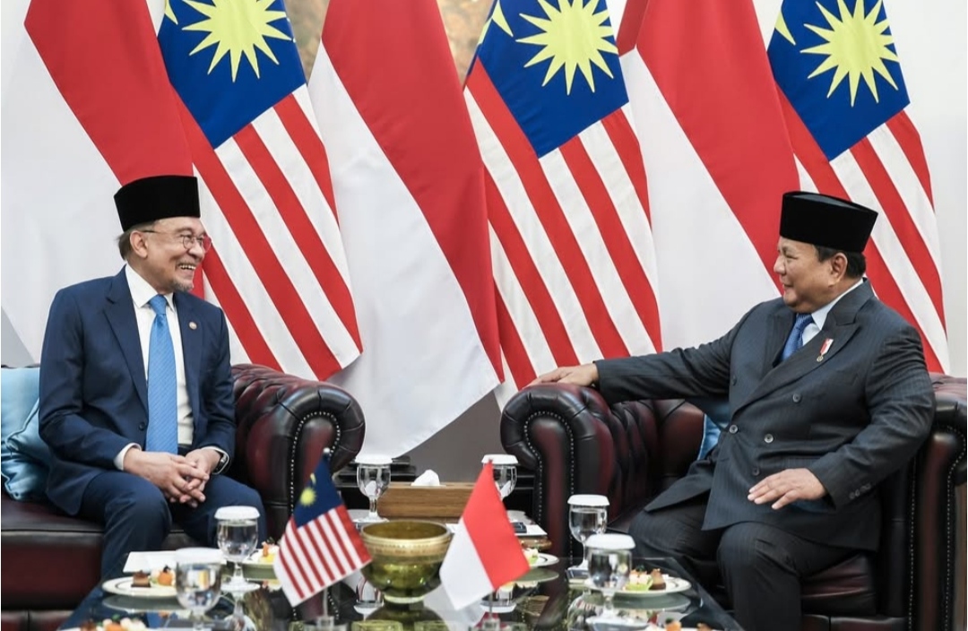 Presiden Prabowo Subianto menerima kunjungan kenegaraan PM Malaysia Anwar Ibrahim di Istana Merdeka (Ashar/Foto: BiroSetpres/SinPo.id)