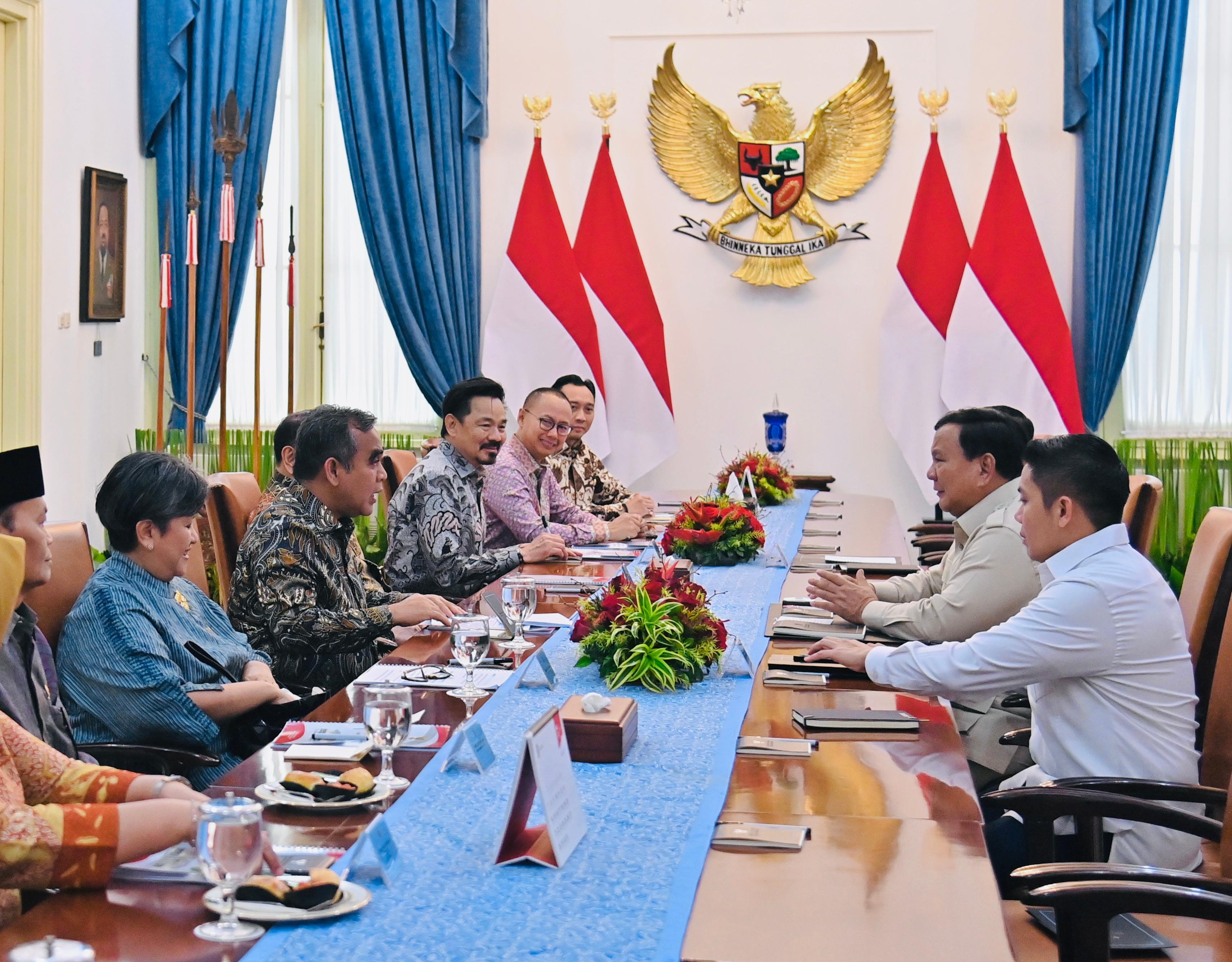 Presiden Prabowo Terima Pimpinan MPR di Istana Negara (SinPo.id/Setpres)