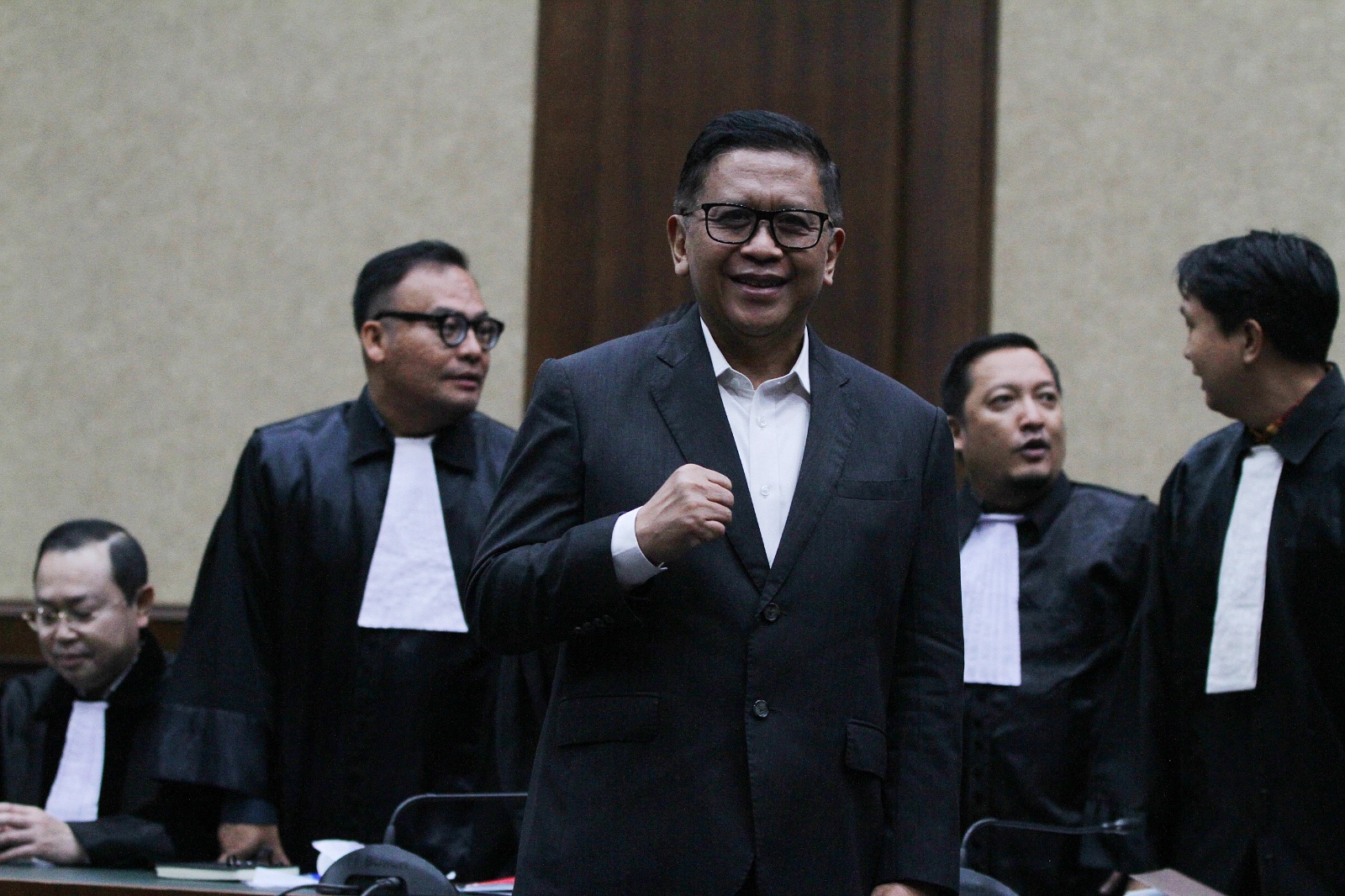 Hasto Kristianto menjalani sidang di pengadilan Tipikor Jakarta (Sinpo.id/Agus Priatna)