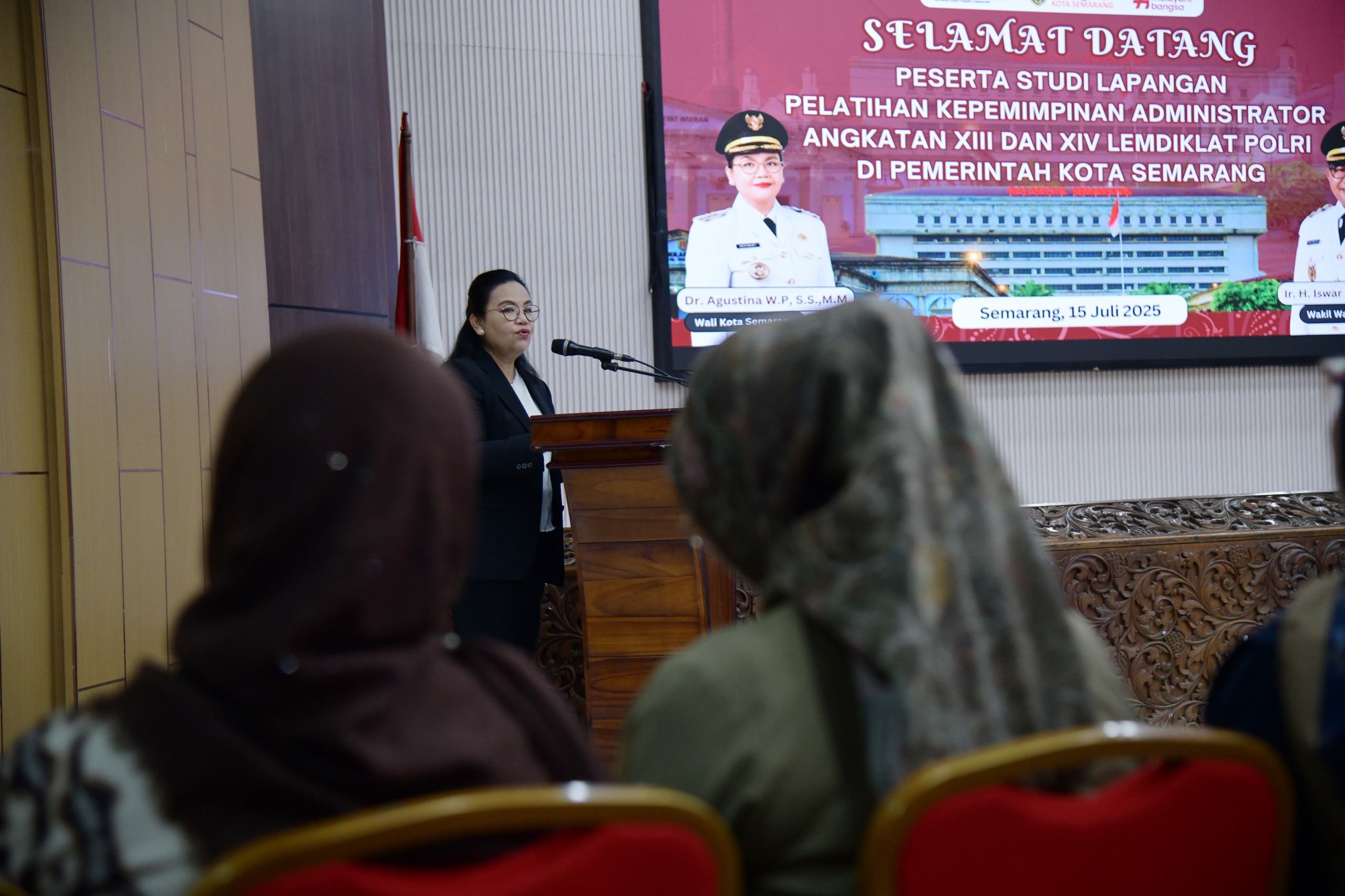 Wali Kota Semarang Agustina di Aula Balai Kota Semarang. (SinPo.id/Istimewa)