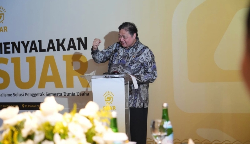 Menko Perekonomian Airlangga Hartarto. (SinPo.id/dok. Ekon)