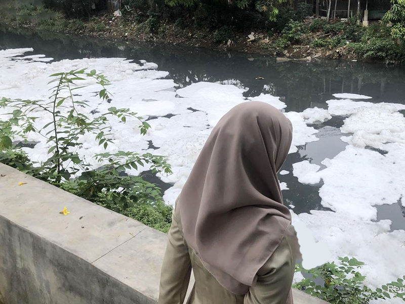 Busa di Kali Sunter (SinPo.id/Beritajakarta)