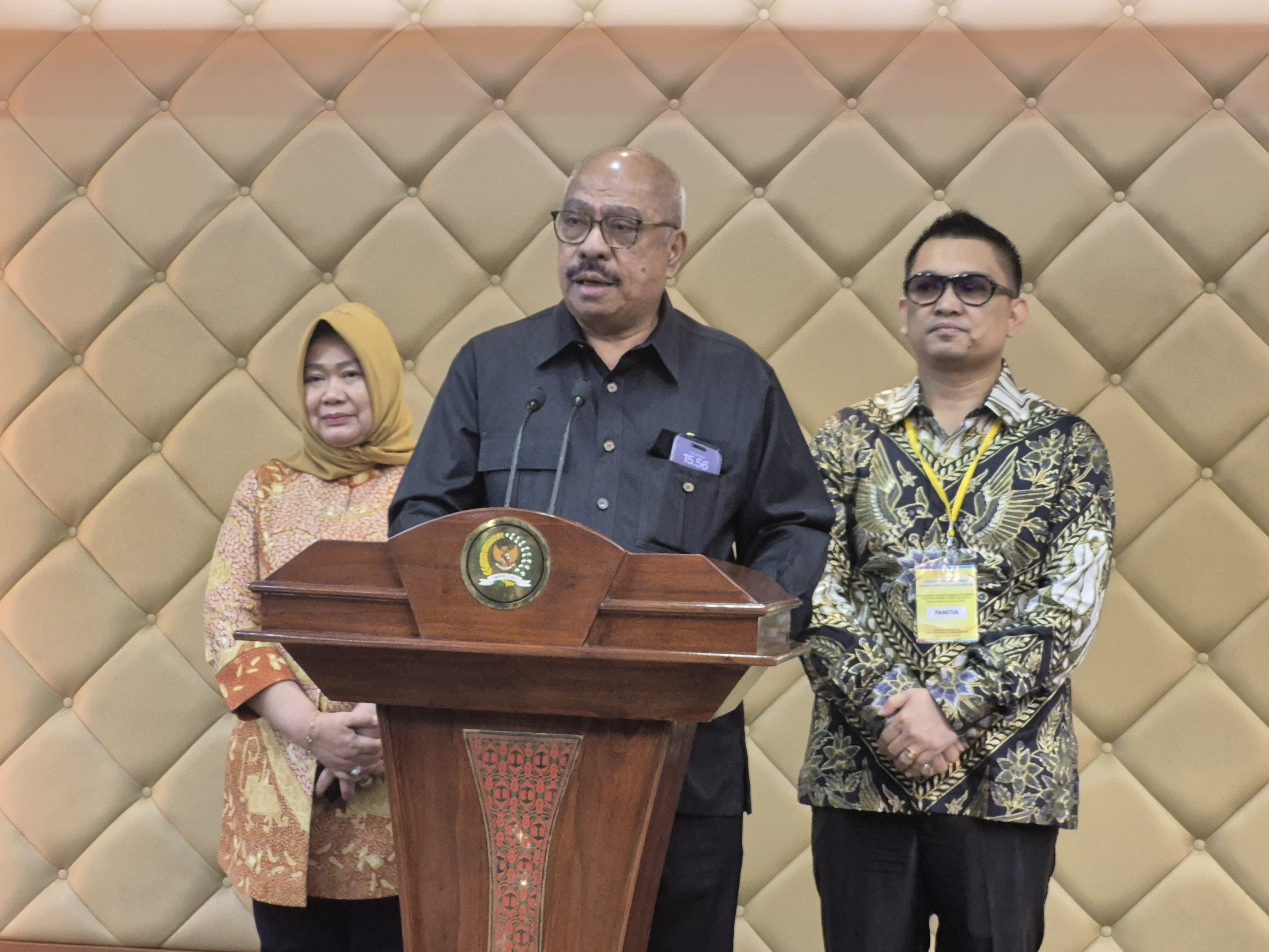 Ketua Fraksi Golkar MPR RI, Melchias Markus Mekeng (SinPo.id/ Galuh Ratnatika)