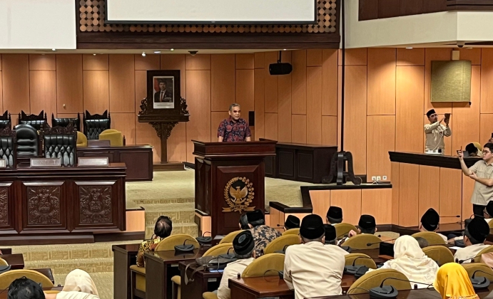 Ketua MPR RI Ahmad Muzani (SinPo.id/ Galuh Ratnatika)