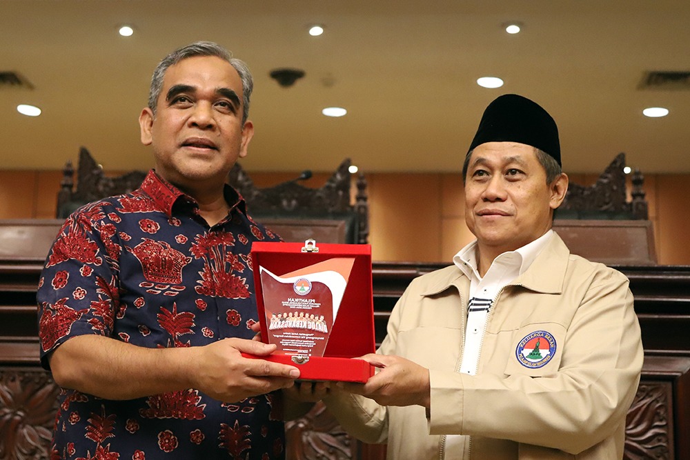 Ketua MPR RI Ahmad Muzani menghadiri pelantikan Pengurus Pusat Keluarga Besar Pelajar Islam Indonesia (PP KB PII) di Nusantara V (Ashar/SinPo.id)