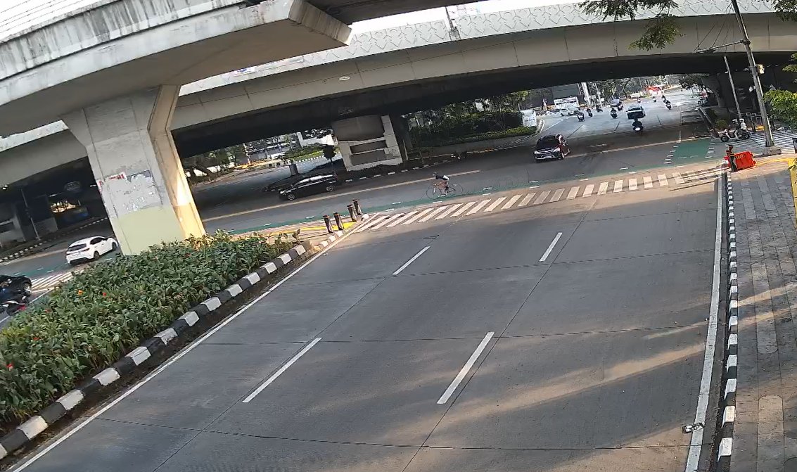 Situasi lalin di Jalan Gatot Subroto Pancoran (SinPo.id/TMC Polda Metro)