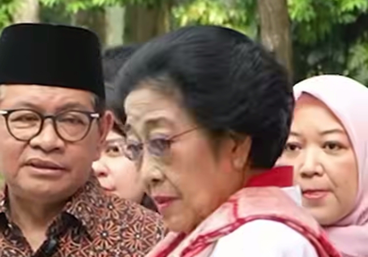 Gubernur DKI Jakarta Pramono Anung dan Megawati Soekarnoputri di Taman Bendera (SinPo.id/ Tangkapan layar)