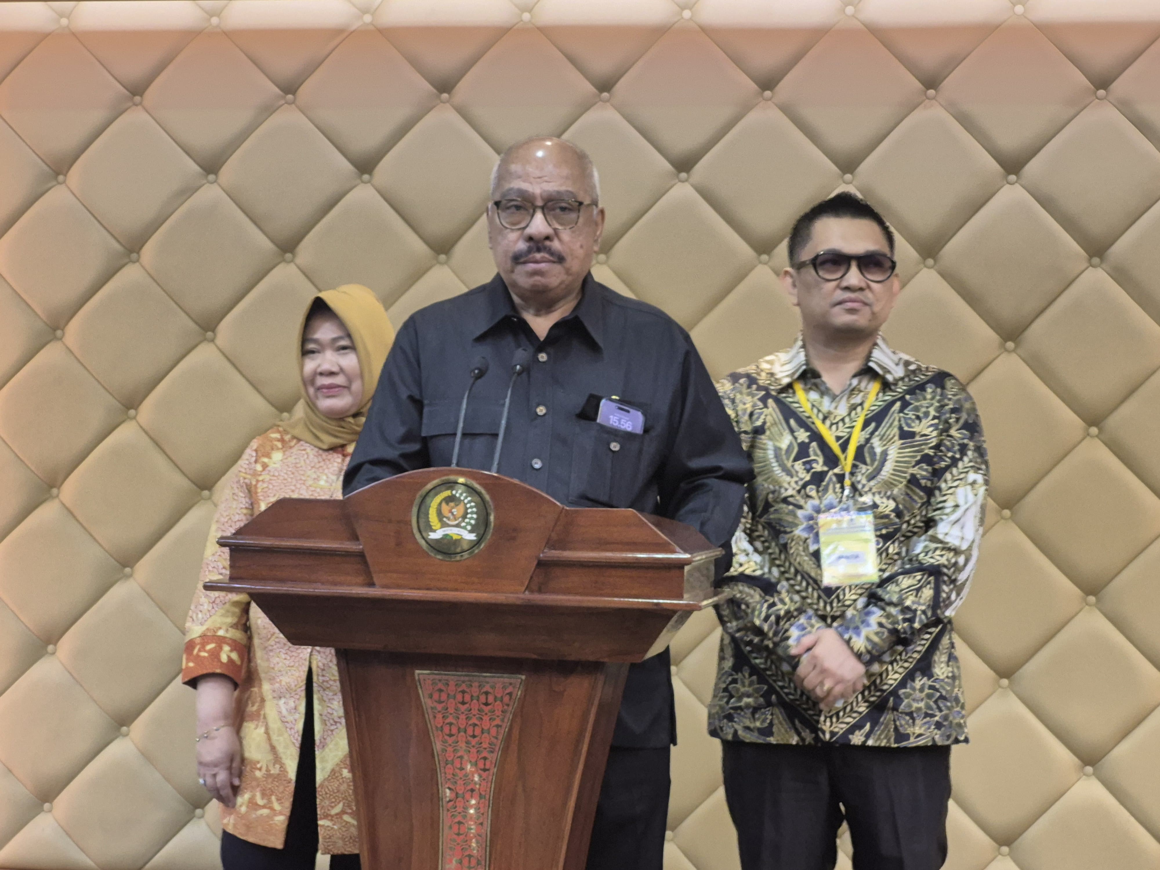 Ketua Fraksi Golkar MPR RI, Melchias Markus Mekeng (SinPo.id/ Galuh Ratnatika)