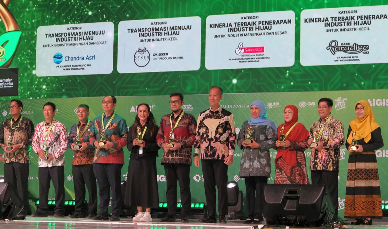 PT Sarihusada Generasi Mahardhika (SGM)-Pabrik Prambanan meraih penghargaan industri hijau. Istimewa