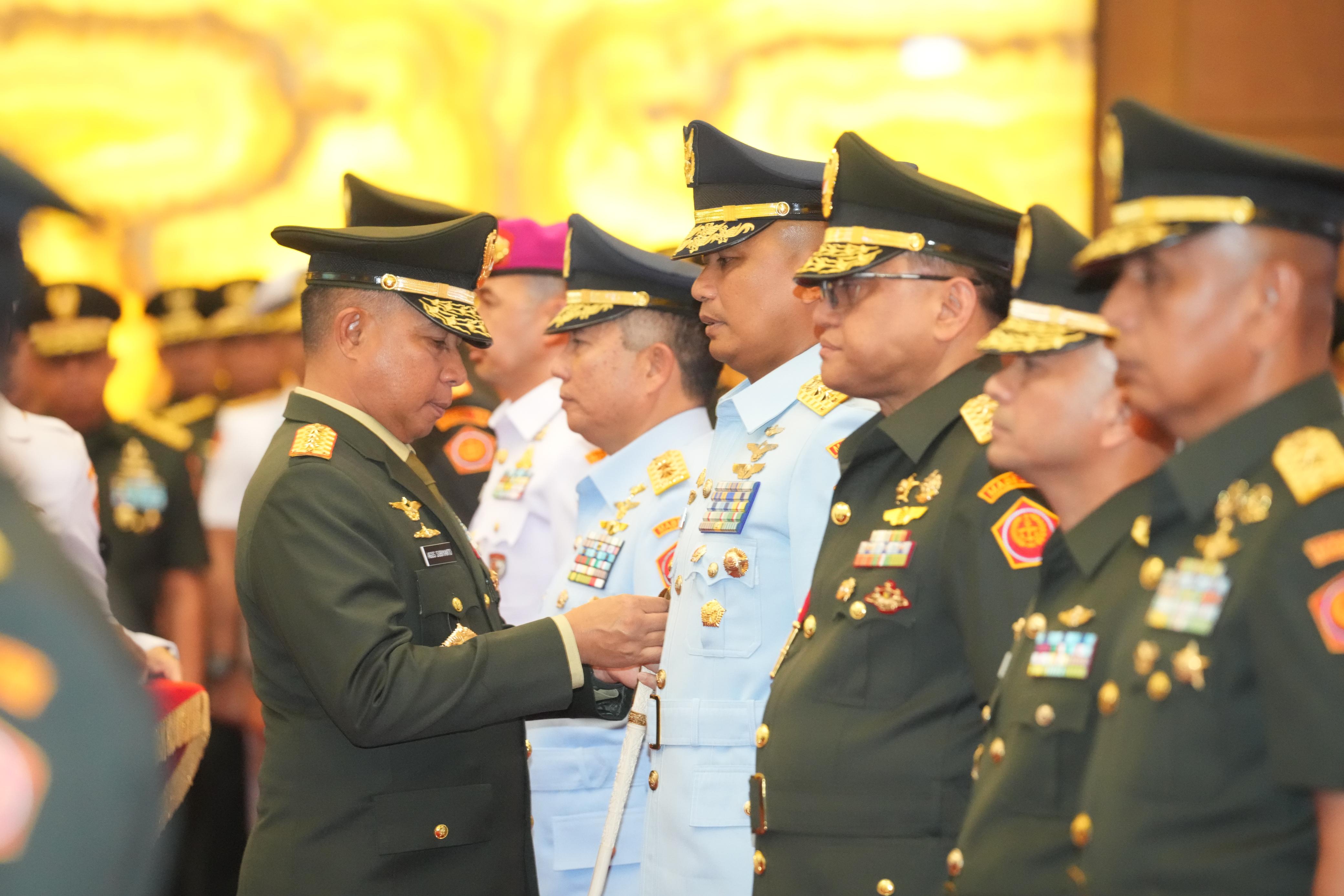 Panglima TNI Jenderal Agus Subiyanto pimpin Sertijab Pati TNI (SinPo.id/ Puspen TNI)