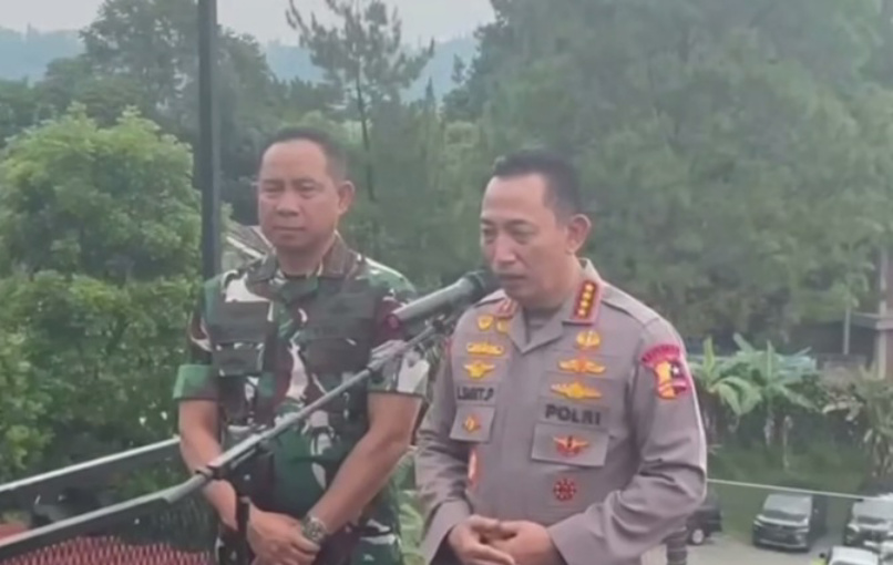 Konferensi pers Kapolri dan Panglima TNI (SinPo.id/Istimewa)