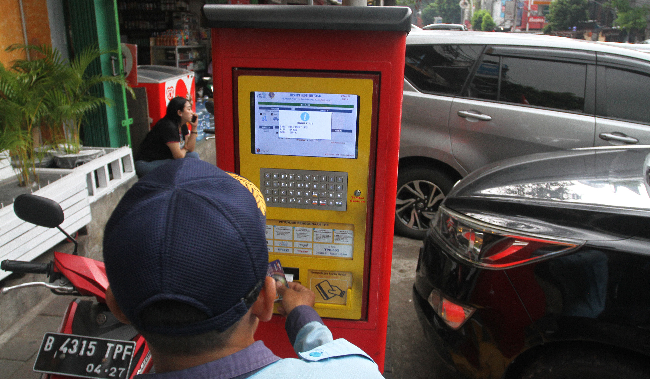 Parkir Digital di Jalan Sabang. (Agus Priatna/SinPo.id)