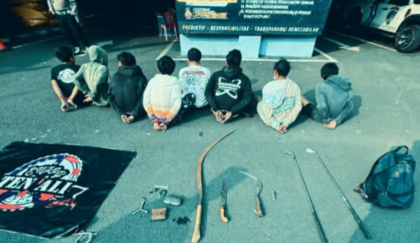 Sindikat begal dan curanmor saat ditangkap di Jaktim (SinPo.id/Dok.PMJ)