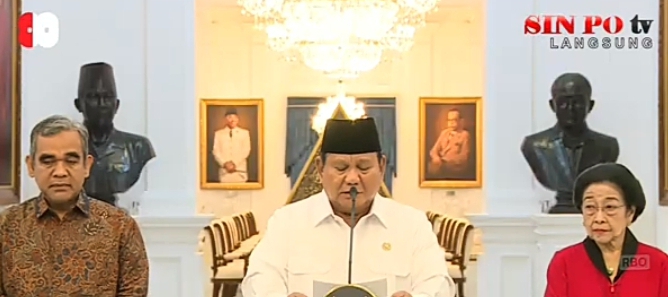 Presiden Prabowo Subianto bersama para Ketum partai (SinPo.id/ Setpres)