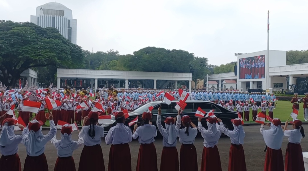 Presiden Peru Dina Ercilia Kunjungi Indonesia, Disambut Meriah di Istana Merdeka (SinPo.id/Anam)