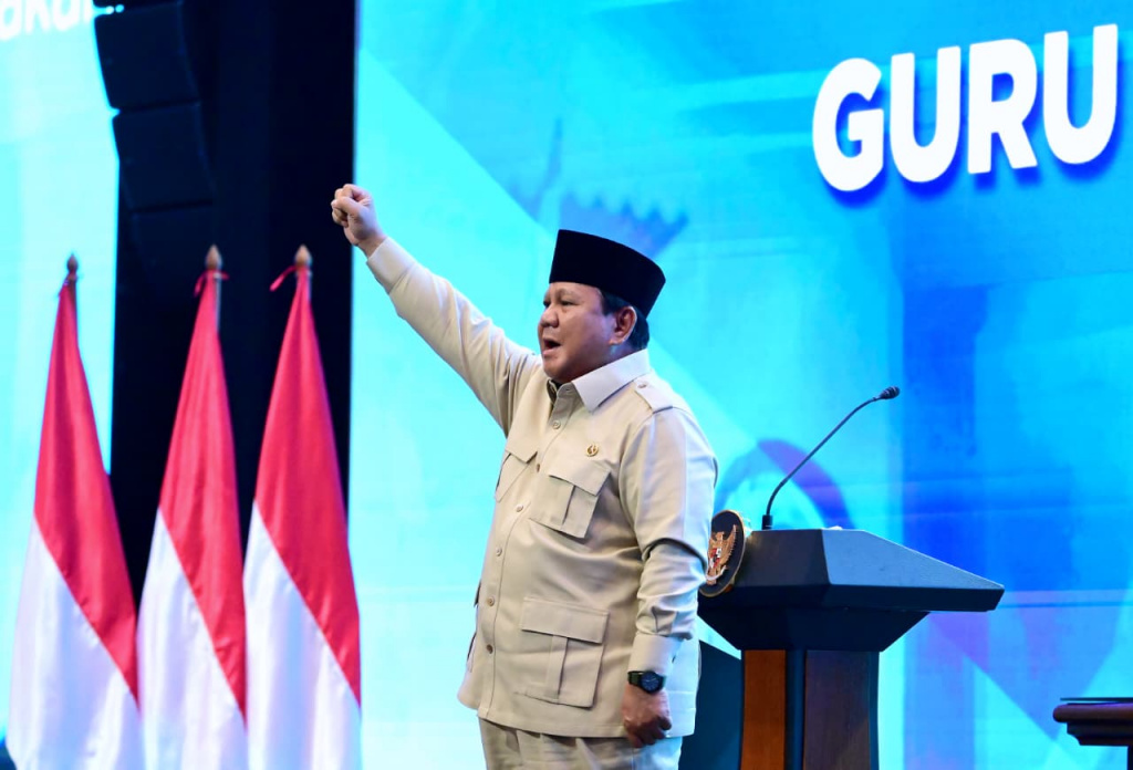 Presiden Prabowo Subianto menghadiri pembekalan guru dan Kepala Sekolah rakyat (Ashar/Foto: BiroSetpres/SinPo.id)