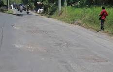 Ilustrasi jalan rusak