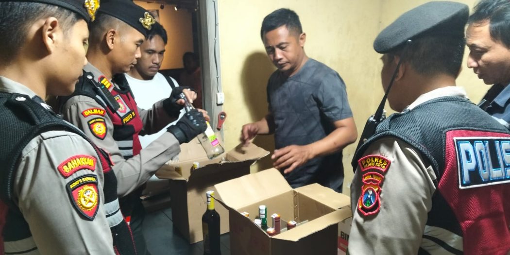 Miras yang disita Polres Kediri Kota (SinPo.id/ Humas Polri)