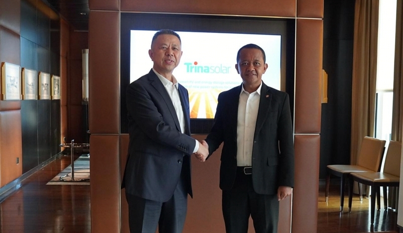 Menteri ESDM Bahlil Lahadalia temui perusahaan Solar PV, Trina Solar (SinPo.id/ Dok. ESDM)