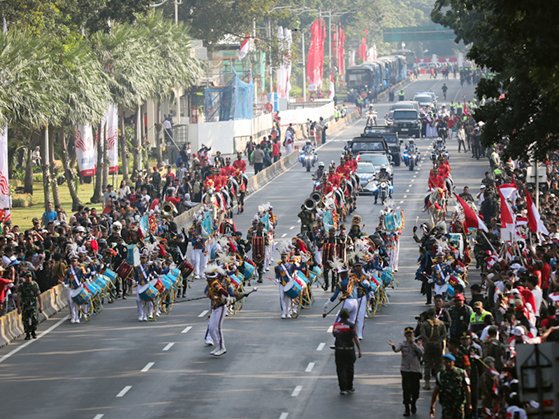 Kurab Budaya Bendera Merah Putih (SinPo.id/Beritajakarta)