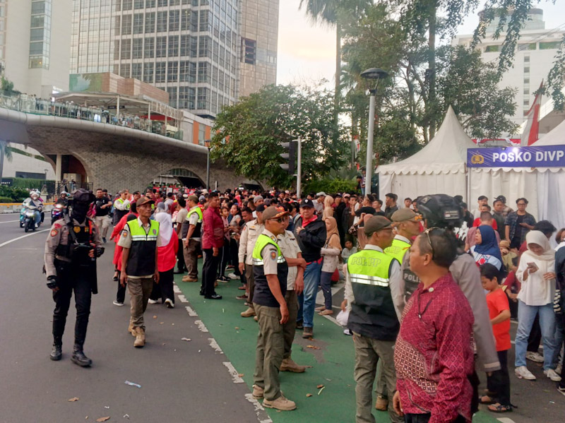 Satpol PP amankan HUT RI ke-80 di Jakarta (SinPo.id/ Beritajakarta)