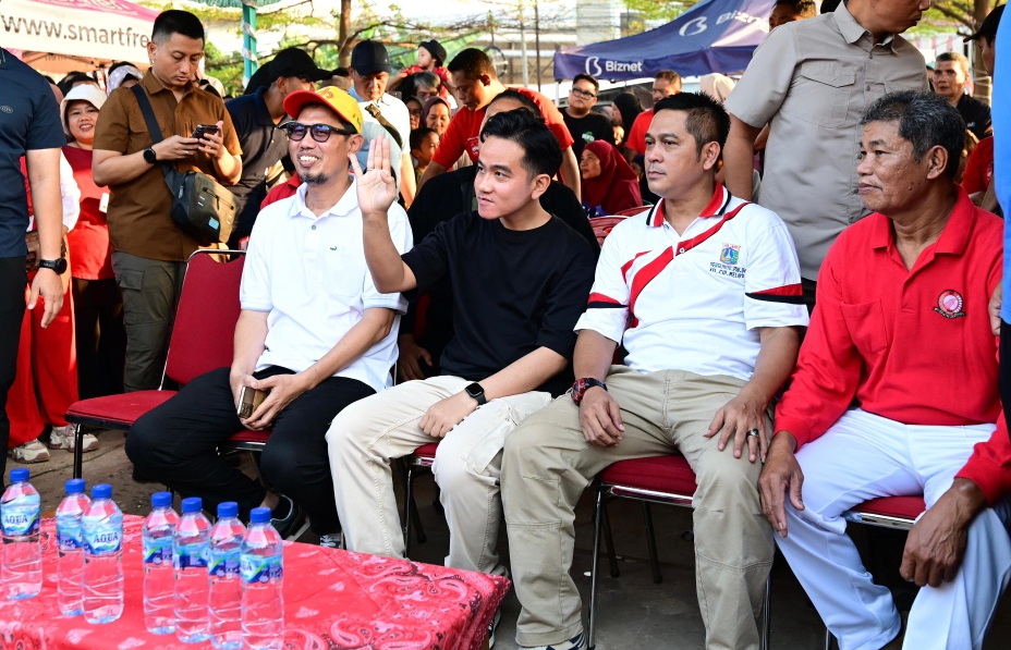 Wapres Gibran hadiri semarak HUT ke-80 RI di Cipinang Melayu (SinPo.id/ Setwapres)