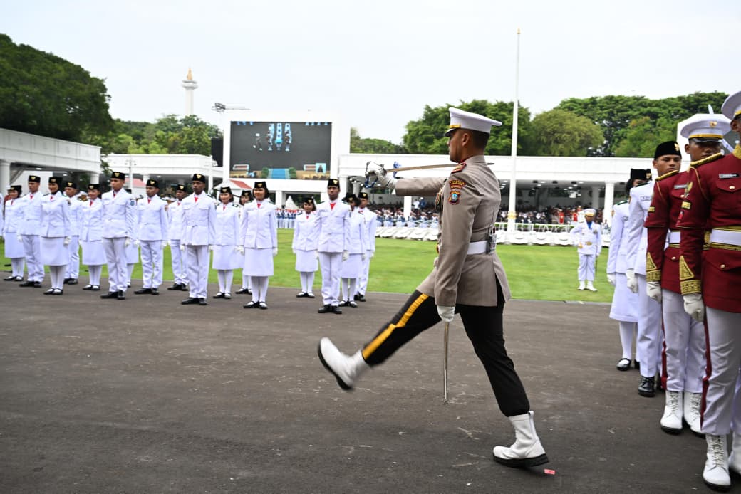 Gladi Upacara Bendera HUT RI di Istana (SinPo.id/Setpres)
