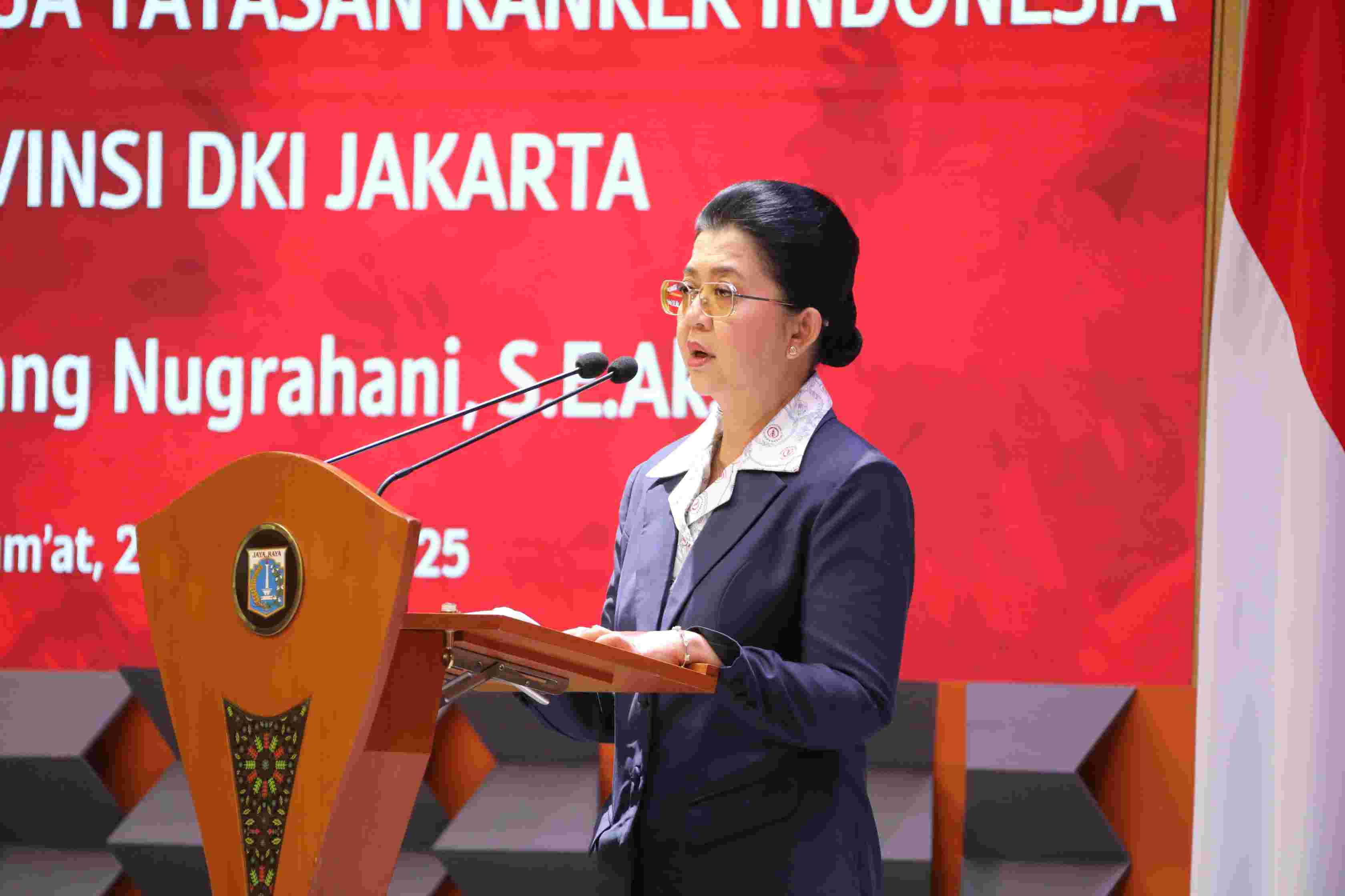 Ketua Yayasan Kanker Indonesia (YKI) DKI Jakarta, Endang Nugrahani (SinPo.id/ Dok. Pemprov DKI)