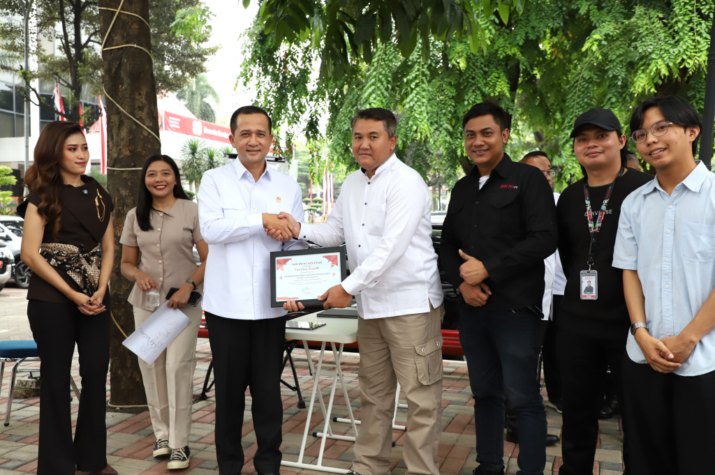 Jajaran redaksi Sinpo TV melakukan audiensi dengan Menteri Transmigrasi Iftitah Sulaiman Suryanagara (Ashar/SinPo.id)