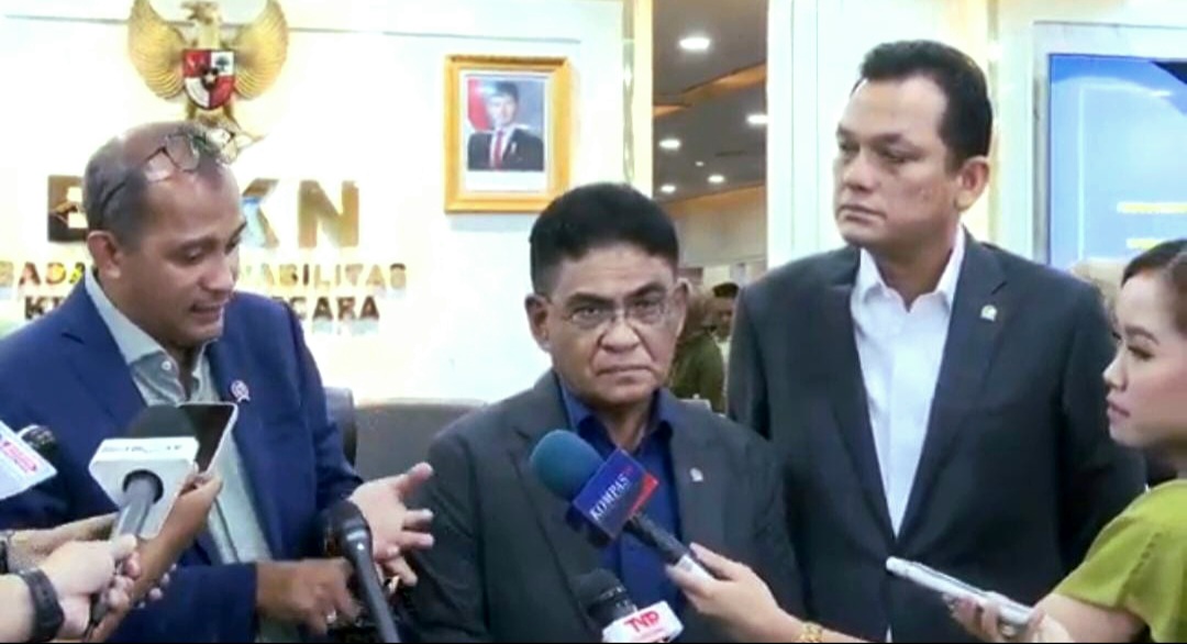 Ketua Badan Pengkajian MPR RI Andreas Hugo Pareira (SinPo.id/Galuh R)