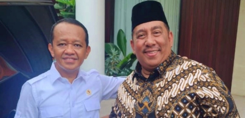 Menteri ESDM Bahlil Lahadalia dan Presiden Pemuda Masjid Dunia Said Aldi Al Idrus (SinPo.id/ Dok. Golkar)