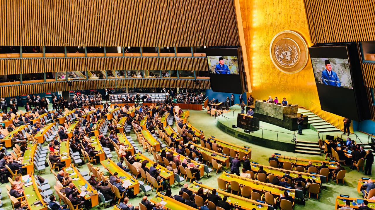 Presiden Prabowo pidato di Sidang Umum PBB (SinPo.id/Setpres)