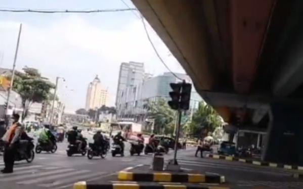 Kawasan Simpang Lima Pasar Senen, Jakarta Pusat (SinPo.id/TMC Polda Metro)