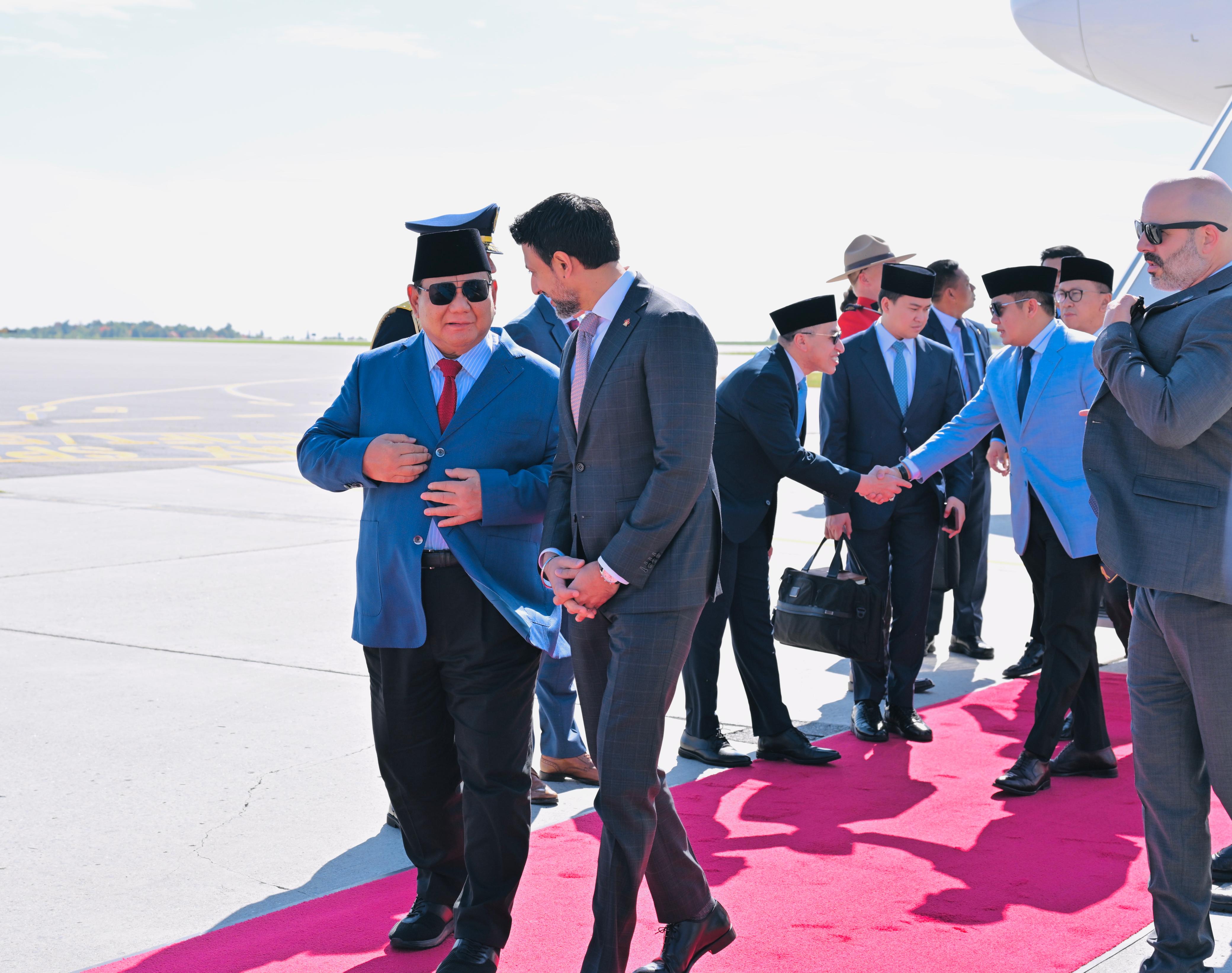 Presiden Prabowo tiba di Kanada (SinPo.id/BiroSetpres)