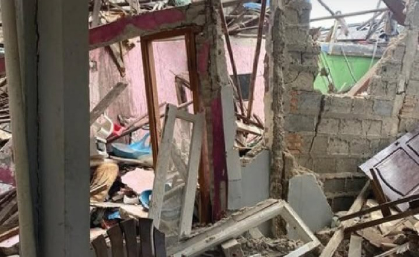 Ledakan yang terjadi di Pamulang Tangsel (SinPo.id/Tangkapan layar)