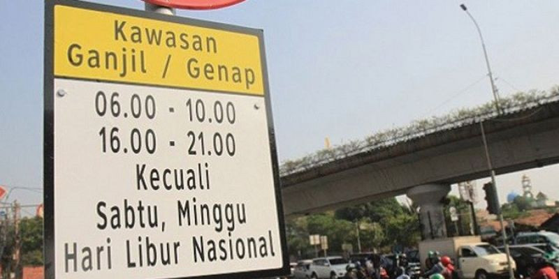 Kawasan ganjil genap di Jakarta (SinPo.id/TMC Polda Metro Jaya)