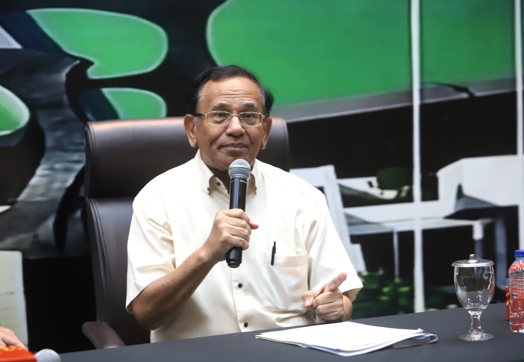 Wakil Ketua Komisi Kajian Ketatanegaraan MPR RI dari Fraksi Partai Gerindra, Martin Hutabarat (SinPo.id/ Ashar)