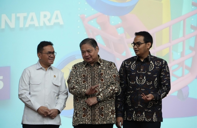 Mendag RI Budi Santoso dan Menko Perekonomian Airlangga Hartarto hadiri Kick-off Road to Harbolnas 2025. (SinPo.id/dok. Ekon)