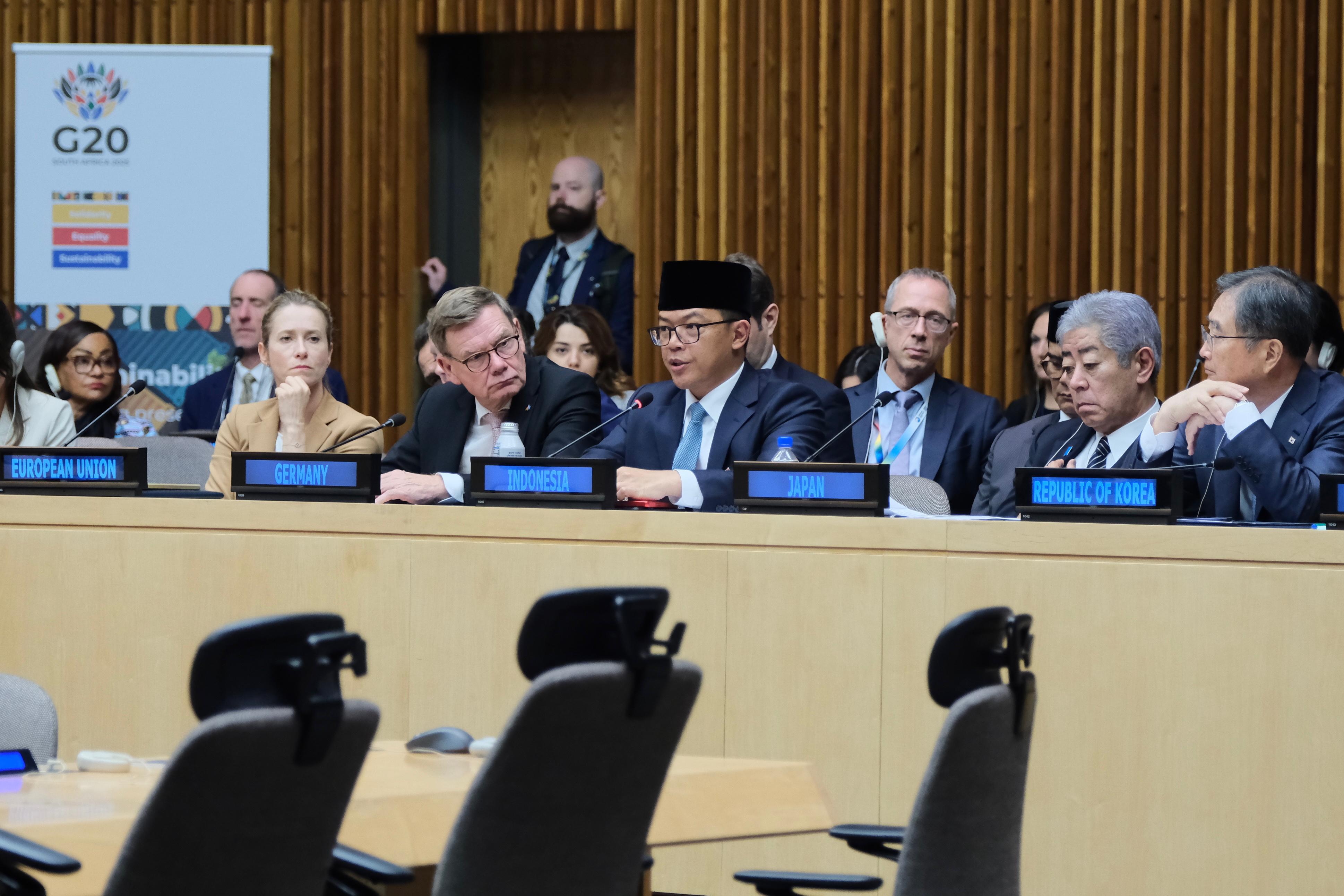 Menlu RI, Sugiono di acara FMM G20 (Sinpo.id/Kemlu)